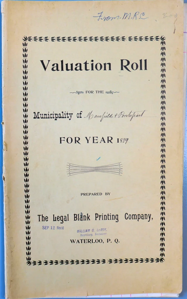 Mansfield et Pontefract Land Valuations